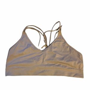 Fabletics Sports Bra - Mauve/Grey